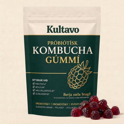 Próbiótískur kombúcha-gúmmí