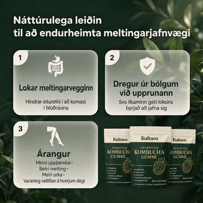 Próbiótískur kombúcha-gúmmí